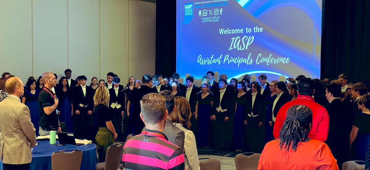 Inspiring start to the @INPrincipals AP conference with this Franklin HS choir singers. #IASPAP23