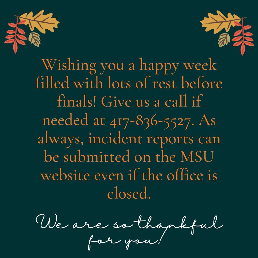 Missouri State University Student Conduct tweet media