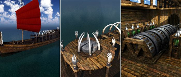 meshbox's tweet photo. Fantasy Naval Battles: Orc Black #Sorceror Ship 3D model for #Poser3D available for your fantasy rpg art on #Renderosity . #orc #orcish @poserpro  https://t.co/mVQ060Oo2C https://t.co/9vi4cgRHr0