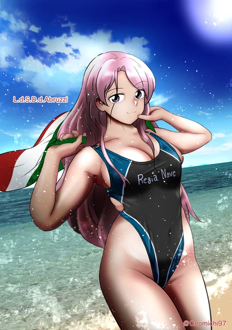 イタリアン・豊なる地中海ボディ アブルッツィ#艦これ版真剣お絵描き60分一本勝負_20231117 