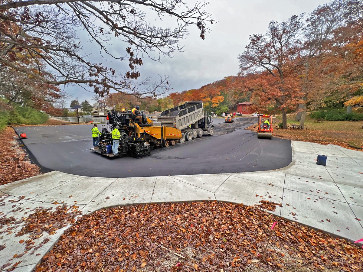 RuekertMielke's tweet photo. Check out this awesome photo of the Nagawaukee boat launch in Nagawicka Park being paved! #InTheFieldFriday #MakeCommunityPossible https://t.co/T10VSOLM92
