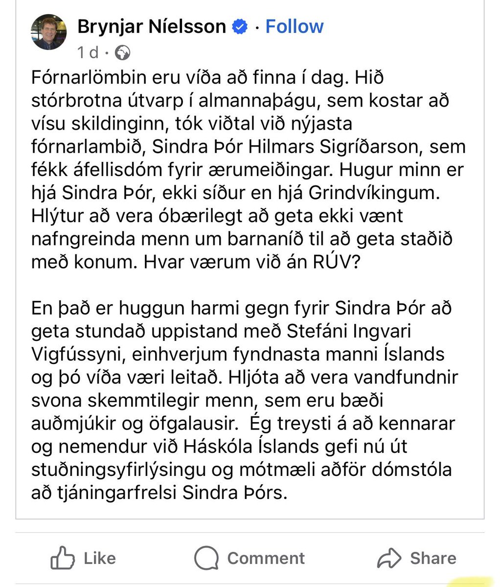 Frosti Loga✅️
Útvarp Saga ✅️
og núna:
Brynjar Níels ✅️

Það gleður mitt kalda hjarta ómælanlega að búa leigulaust í hausnum á þessu fólki 🥰