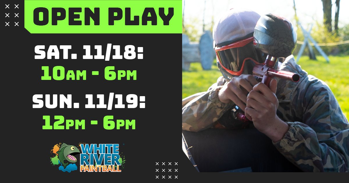 WRPaintball's tweet photo. See you on the field this weekend 👏

#WhiteRiverPaintball #Paintball #OpenPlay #AndersonIN https://t.co/9GWfujDfQ4