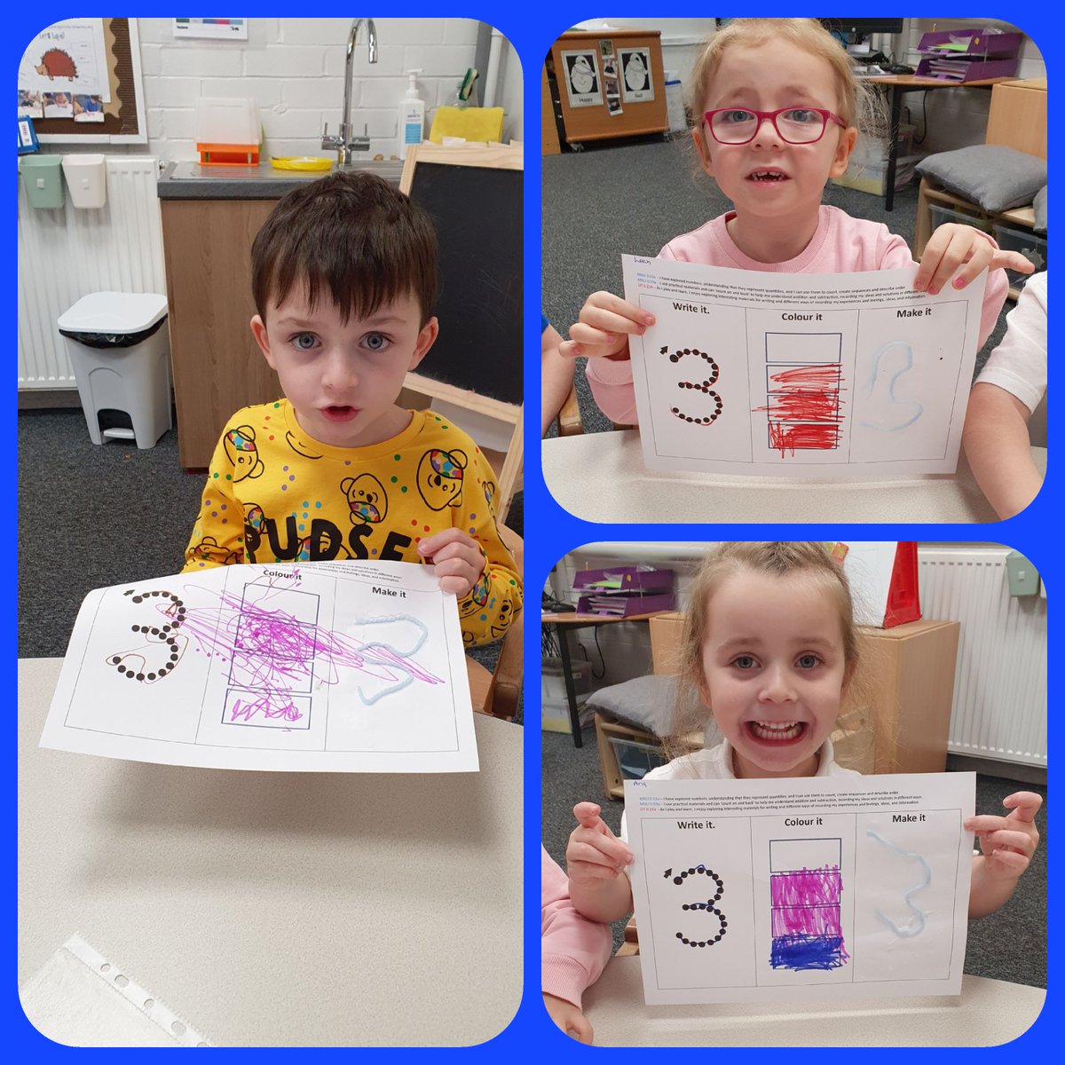 NurserySmos's tweet image. This week in assessment class, we're diving into the amazing world of number 3! 🪇🎉 Today, our learners had a blast engaging with a fun activity where they got to write, colour, and create the fabulous number 3! 👏👏  #MathMania #Number3 #AssessmentClass