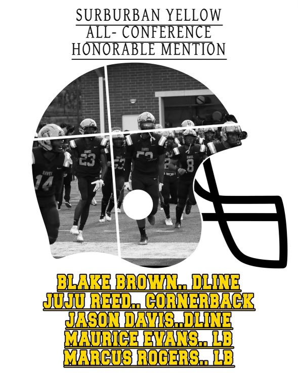 HawksFB (@fb_hawks) on Twitter photo Congratulations to our All-Conference Honorable Mention!! <a href="/BlakeBillion/">Blake Brown</a> @reedjulius12 <a href="/jt_davis54/">JT Davis</a> <a href="/Maurice_Evans22/">Maurice Evans Jr</a> @markbucks1 #HawkShow #TheMecca Congratulations to our All-Conference Honorable Mention!! <a href="/BlakeBillion/">Blake Brown</a> @reedjulius12 <a href="/jt_davis54/">JT Davis</a> <a href="/Maurice_Evans22/">Maurice Evans Jr</a> @markbucks1 #HawkShow #TheMecca