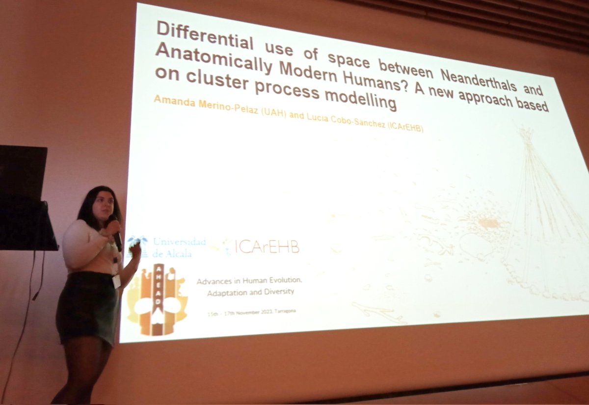 @A_MerinoPelaz on Differential use of space between Neanderthals and Anatomically Modern Humans!

#AHEDA23 #HumanEvolution #hominins #MaterialCulture #HumanBehaviour #PaleoAnth