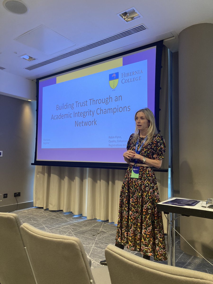 BolandMairead's tweet photo. How can #AcademicIntegrity support the integrity of qualifications &amp; how can key stakeholders in the system support this? In a session chaired by #NAIN chair Billy Kelly, through 2 lightning talks &amp; a panel, we discussed just that! #NFQ20 @QQI_connect https://t.co/shDBasZro8