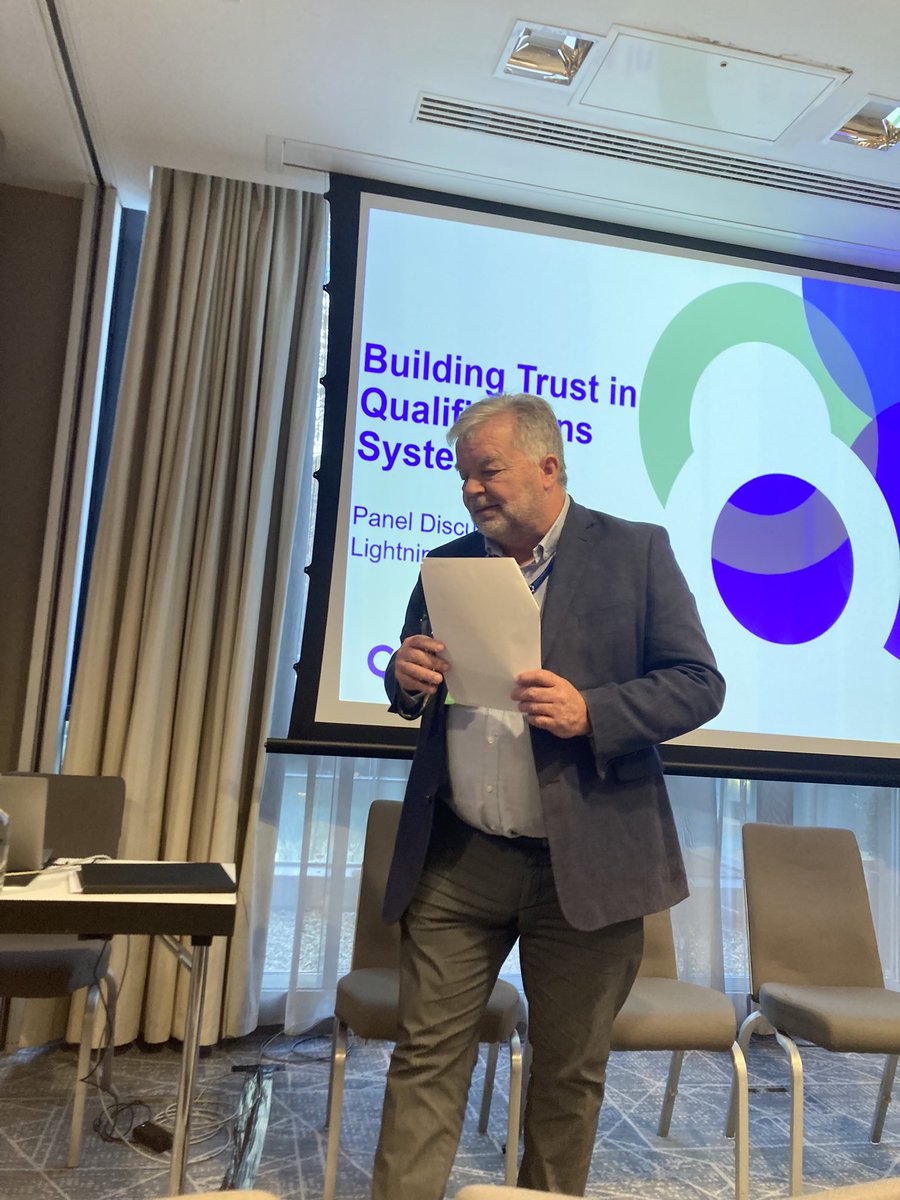 BolandMairead's tweet photo. How can #AcademicIntegrity support the integrity of qualifications &amp; how can key stakeholders in the system support this? In a session chaired by #NAIN chair Billy Kelly, through 2 lightning talks &amp; a panel, we discussed just that! #NFQ20 @QQI_connect https://t.co/shDBasZro8