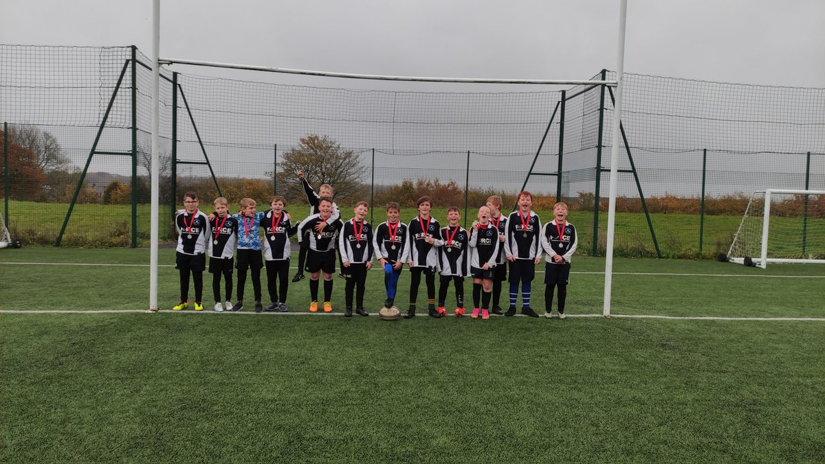 Our Year5/6 rugby team receiving their 2nd place medals at the @CoetyPrimary rugby festival. The effort, team spirit and sportsmanship shown by these players was exemplary! #TPS