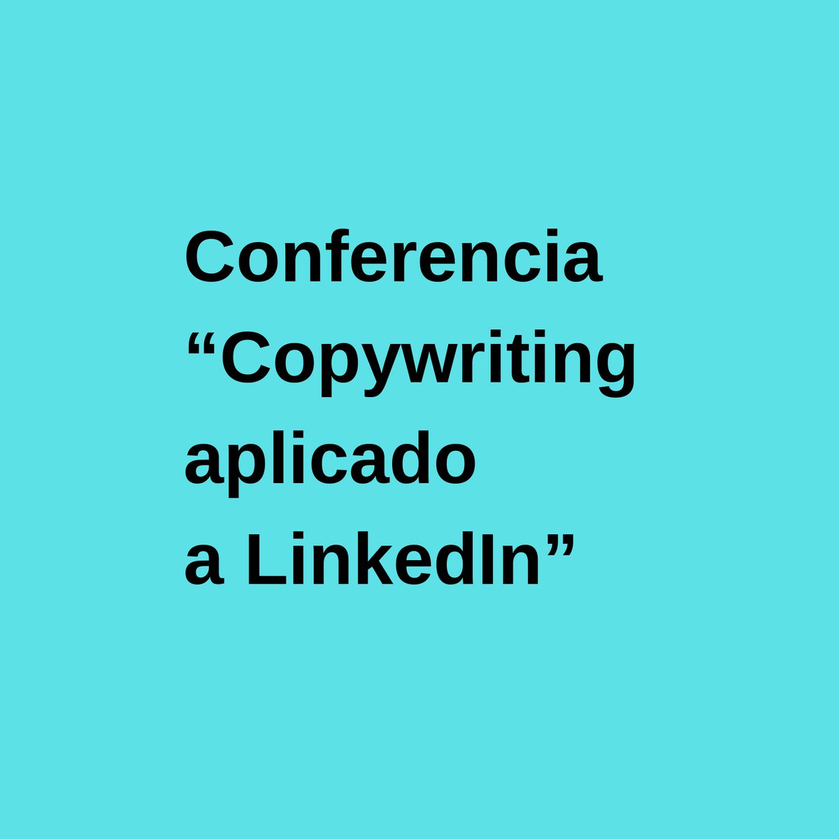 Hoy, conferencia online sobre copywriting y LinkedIn.
Te invito a verla -a las 12 hs de Argentina- desde cutt.ly/bwUsl3oL
☝