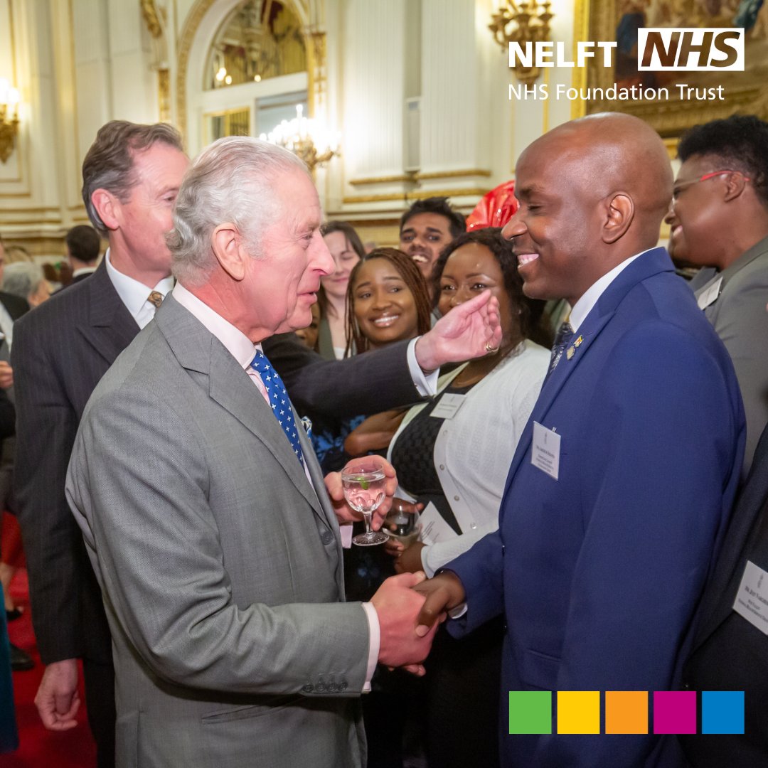 Arthur Sibanda represented NELFT at a reception for international nurses and midwives hosted by the King. The event highlighted the diversity of nurses and midwives in the UK and paid tribute to their contribution. Read the full story on our website: zurl.co/z5Uw