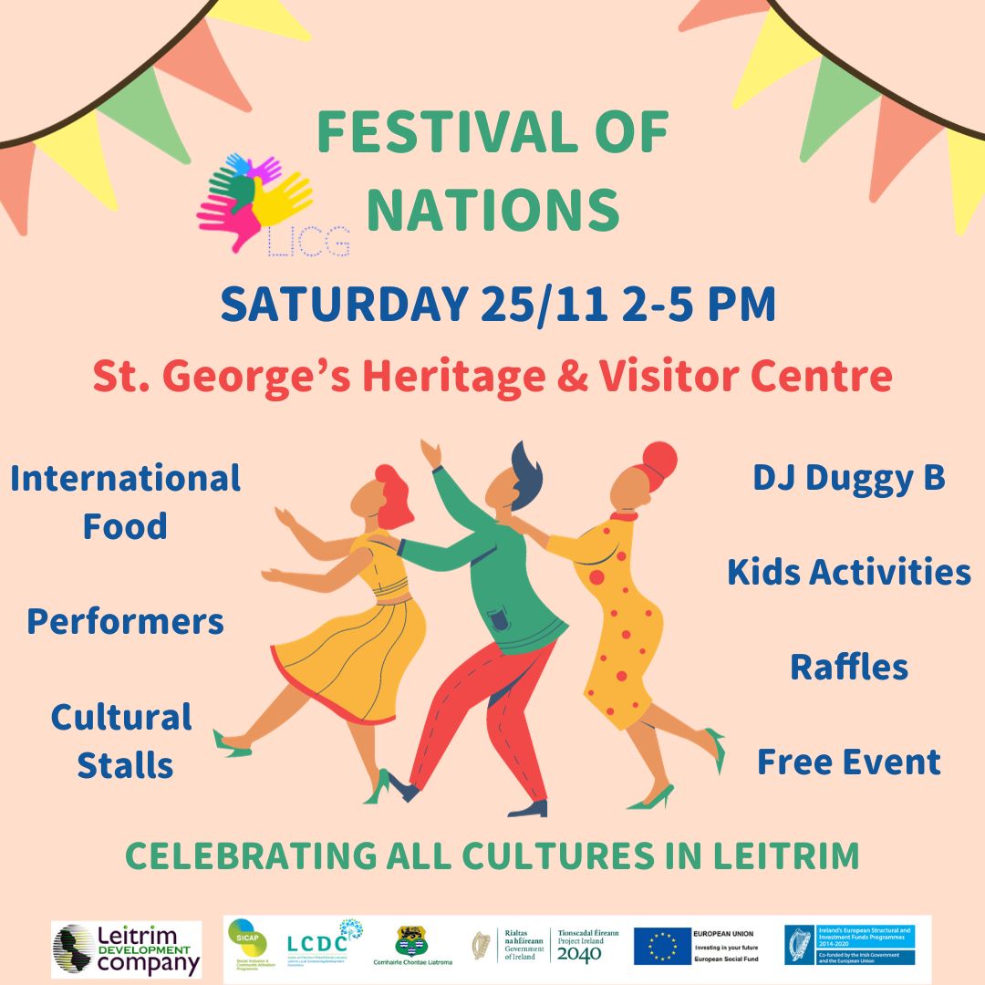 Leitrim International Community Group invites you to our end of year celebration 🎉🎊🎉 Bring family and tell your friends 🎶 Free 🎈 Everyone is welcome 🤗