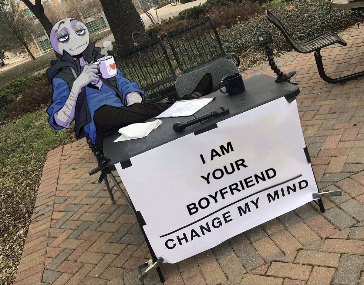 MaddSadtodd's tweet photo. I'm not a big meme person. But, I had this idea in my head and I had to draw it. Has anyone did it before? Well, now I did.
You can't change his mind. Don't argue. GeT iN thE cAr.~
#YourBoyfriendfanart #YourBoyfriendGame https://t.co/ablLz3ctXh