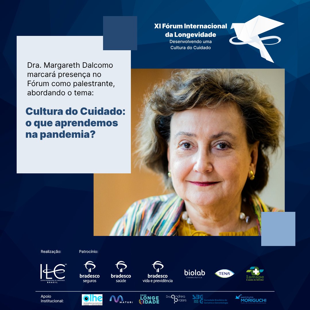ilcbrazil's tweet photo. O XI Fórum Internacional da Longevidade contará com a ilustre presença da Dra. Margareth Dalcolmo, uma das maiores referências mundiais no combate à Covid-19.
Inscrições: https://t.co/O7aFF1RZQ0
O evento acontecerá nos dias 28, 29 e 30 de novembro, no IAMSPE. #cuidado https://t.co/APQPd8AyJG