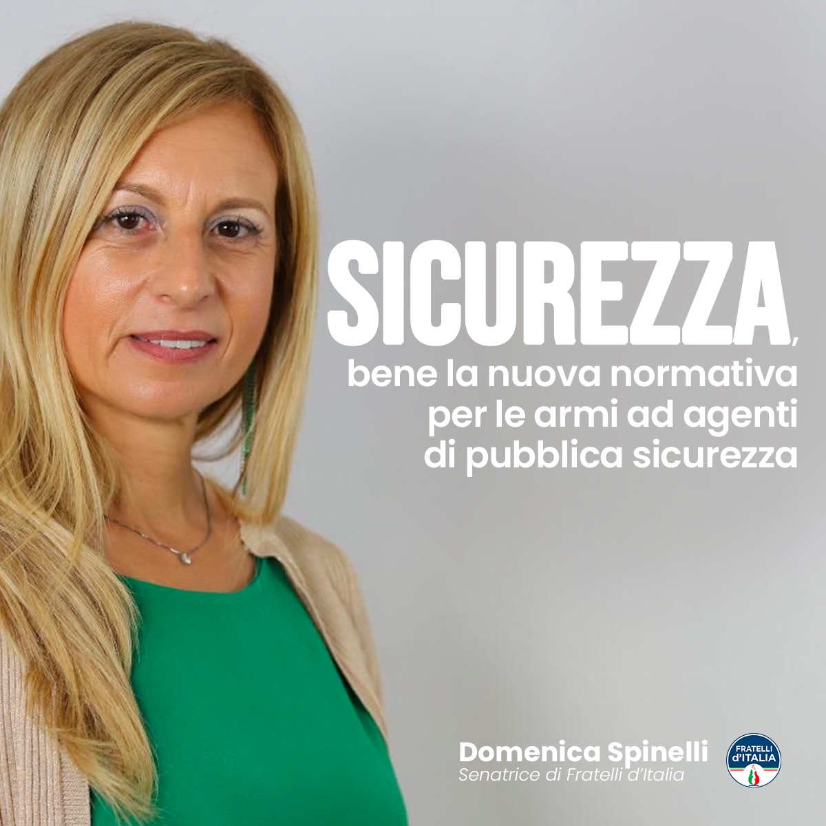 Il #governo ha fatto proprio il disegno di legge che ho presentato a prima firma. Soddisfatta perché sarà consentito il porto d'arma da fuoco privata ad agenti di pubblica sicurezza già autorizzati all'uso del porto d'arma. #FratellidItalia #sicurezza