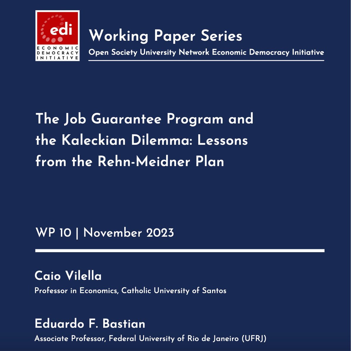 Is the Kaleckian challenge insurmountable? Lessons from the Swedish experience

New <a href="/EDI_tweets/">Economic Democracy Initiative</a> paper by <a href="/Caiovilella/">Caio Vilella</a> and E.Bastian

tools.bard.edu/wwwmedia/resou…