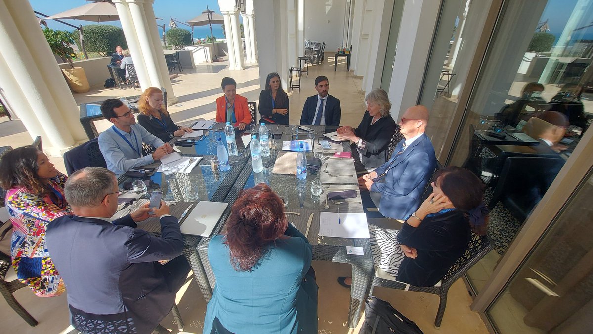 RaphaelDanglade's tweet photo. Timely working meeting at the @BAfricaSummit with members of the @AfricaEuropeFdn Africa-Europe Strategy Group on Ocean Governance, marking the mid-term point of our project, and paving the way towards the future! https://t.co/LWy1k1XwZM