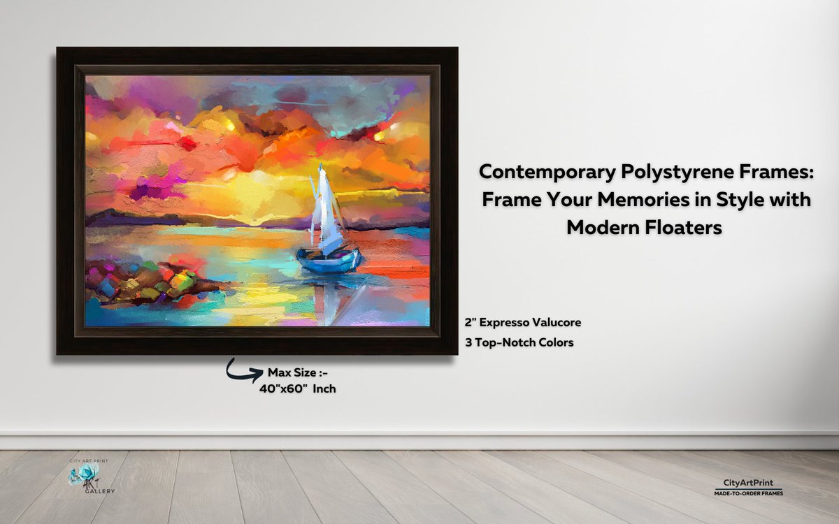 CityArtHub's tweet photo. Modernize Your Memories: Contemporary Polystyrene Frames for Stylish Wall Decor. #GalleryWallUpgrade #SleekFrames #ModernLiving #WallDecorIdeas #InteriorDesignTrends #FloatingFrames #CaptureTheMoment
https://t.co/9OZRoOAHRl https://t.co/7CmE5lSuXG