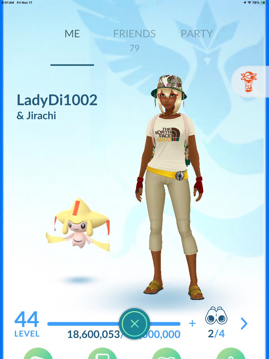 LadyDi1002's tweet photo. I've been trying to wear these @thenorthface items since I don't know when. I wasn't on the game whenever they first appeared so Not sure how I got them but yeah me & #ShinyJirachi
#TheNorthFace
#InGameOutfits
#LookingCool https://t.co/d47Opsfbtx