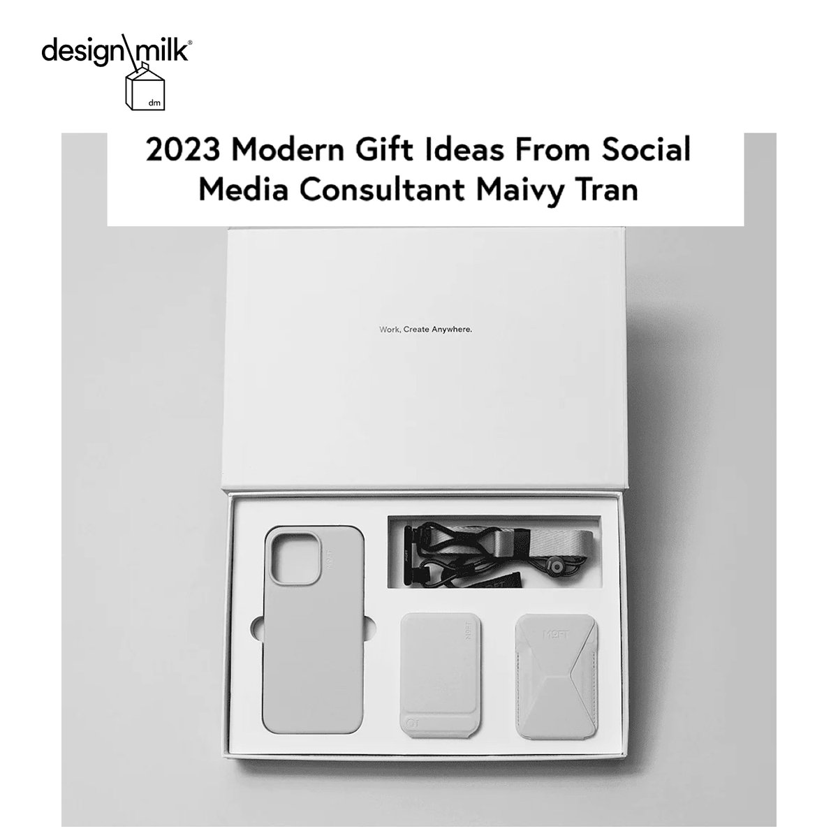 moft_global's tweet photo. Thanks @designmilk for featuring our Creators Kit in your Modern #GiftGuide! The curated accessories lets you capture content whenever inspiration strikes!
#tripodstand #phonestand #phonecase #workcreateanywhere https://t.co/uAhktZWtjY