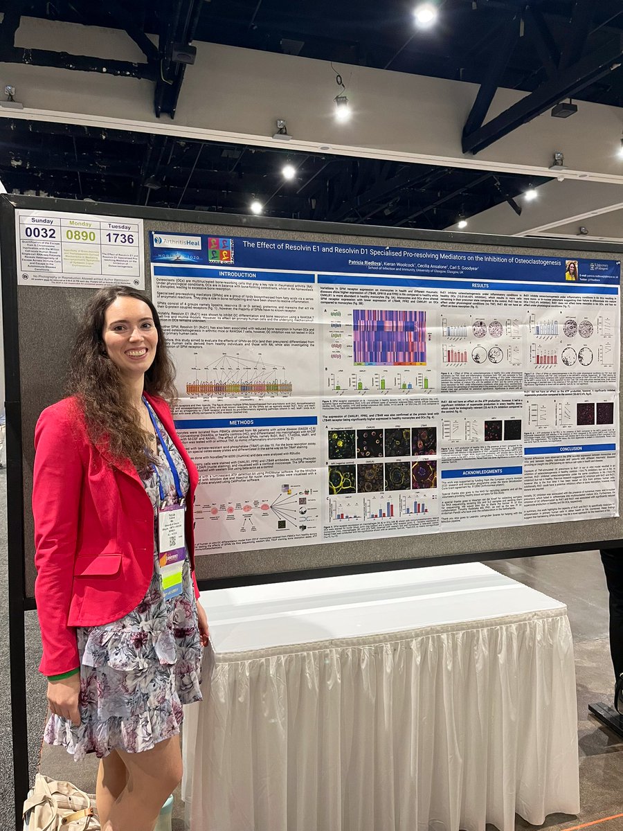 PRiedlova's tweet photo. Really enjoyed the ACR rheumatology conference in San Diego this year and I’m so grateful that I could present a poster about my research. Such a great experience with many amazing talks and lots of networking. 

#acr23 #rheumatology #arthritisheal #hippocrates @ACRheum @UofGSii https://t.co/KsRbCRyk30