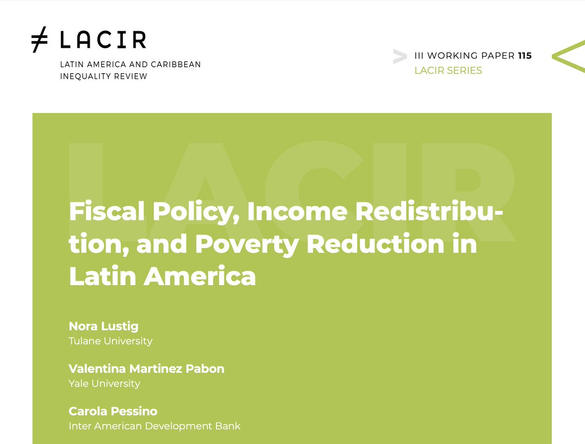 💡New III LACIR working paper This paper explores Latin America & Caribbean fiscal systems; the diverse impact on income inequality, unexpected trends in poverty reduction, and surprising role of indirect taxes Read it here👇 🔗 eprints.lse.ac.uk/120683/