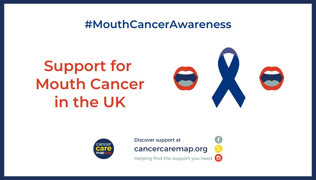 Over 8,000 people are diagnosed with mouth cancer each year in the UK; approximately 1 in 50 cancer diagnoses. November is #MouthCancerAwareness month so we're shining a light on some of the UK support services for those living with mouth cancer. cancercaremap.org/article/suppor…