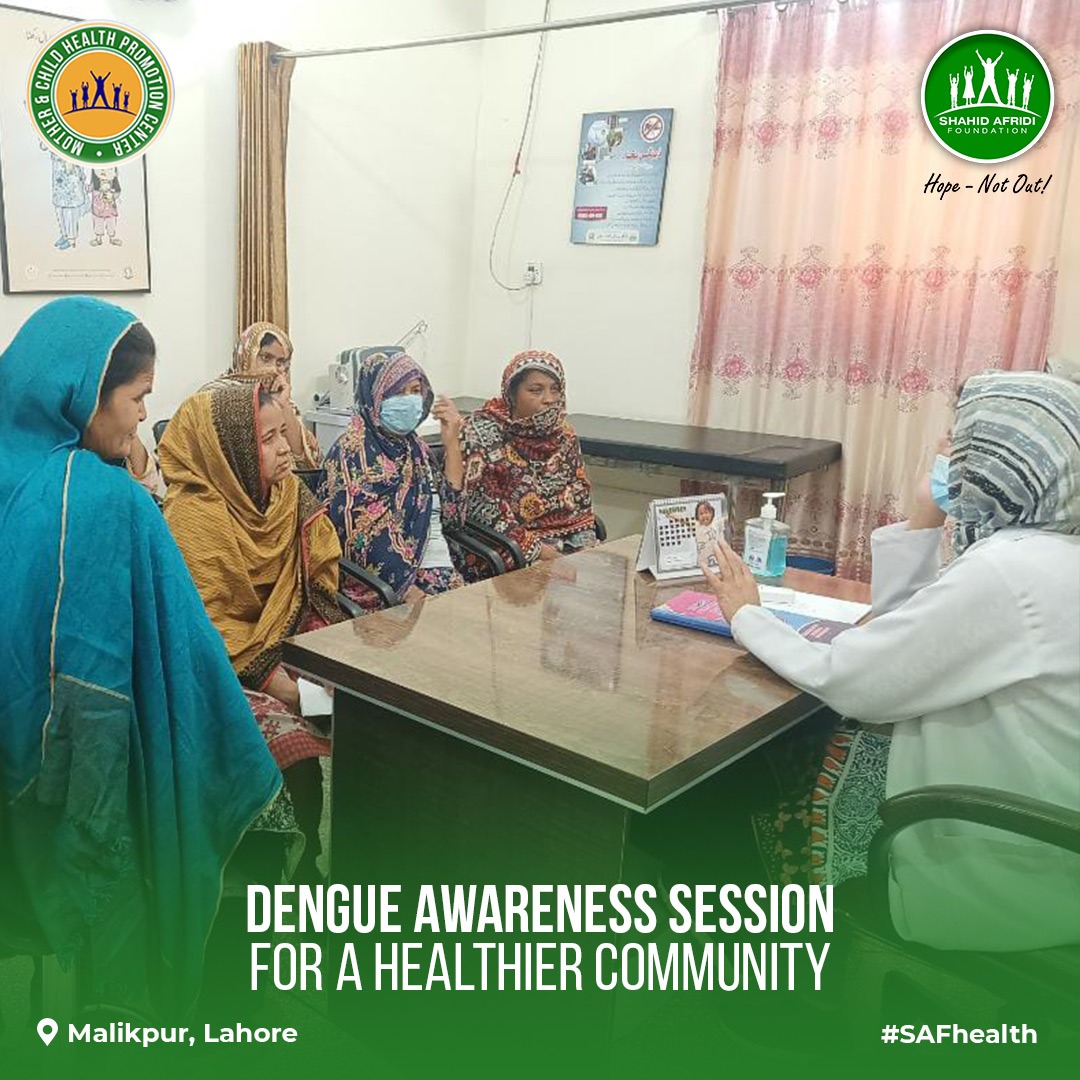 SAFoundationN's tweet photo. Empowering through #SAFhealth; An awareness session on Dengue was held at the #SAF and @pahchaan_2005 #MCHPC for the community of Malikpur. The camp is carrying forward our mission of #HopeNotOut for the safety of our Nation's individuals. https://t.co/Cs8f3HYcTK