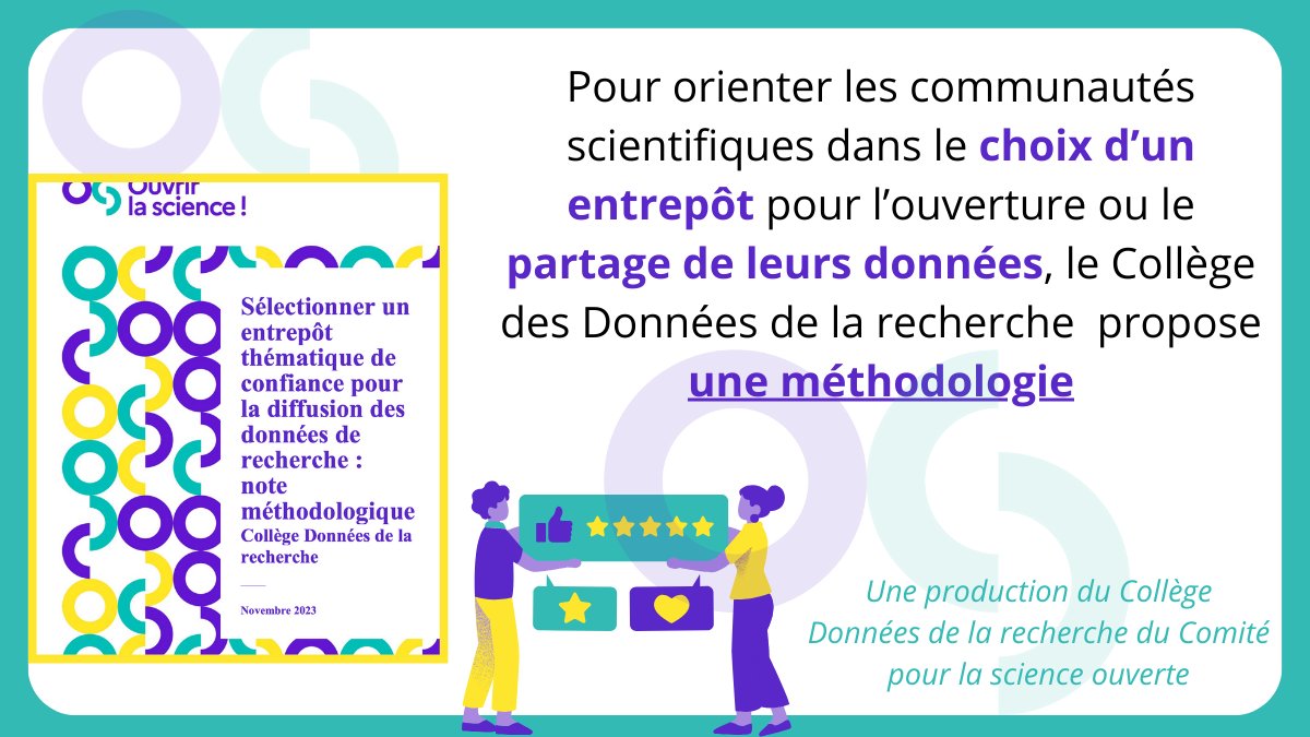 Comité pour la science ouverte (@ouvrirlascience) on Twitter photo Données de la recherche : comment choisir un entrepôt de confiance dlvr.it/SyyWRq Données de la recherche : comment choisir un entrepôt de confiance dlvr.it/SyyWRq