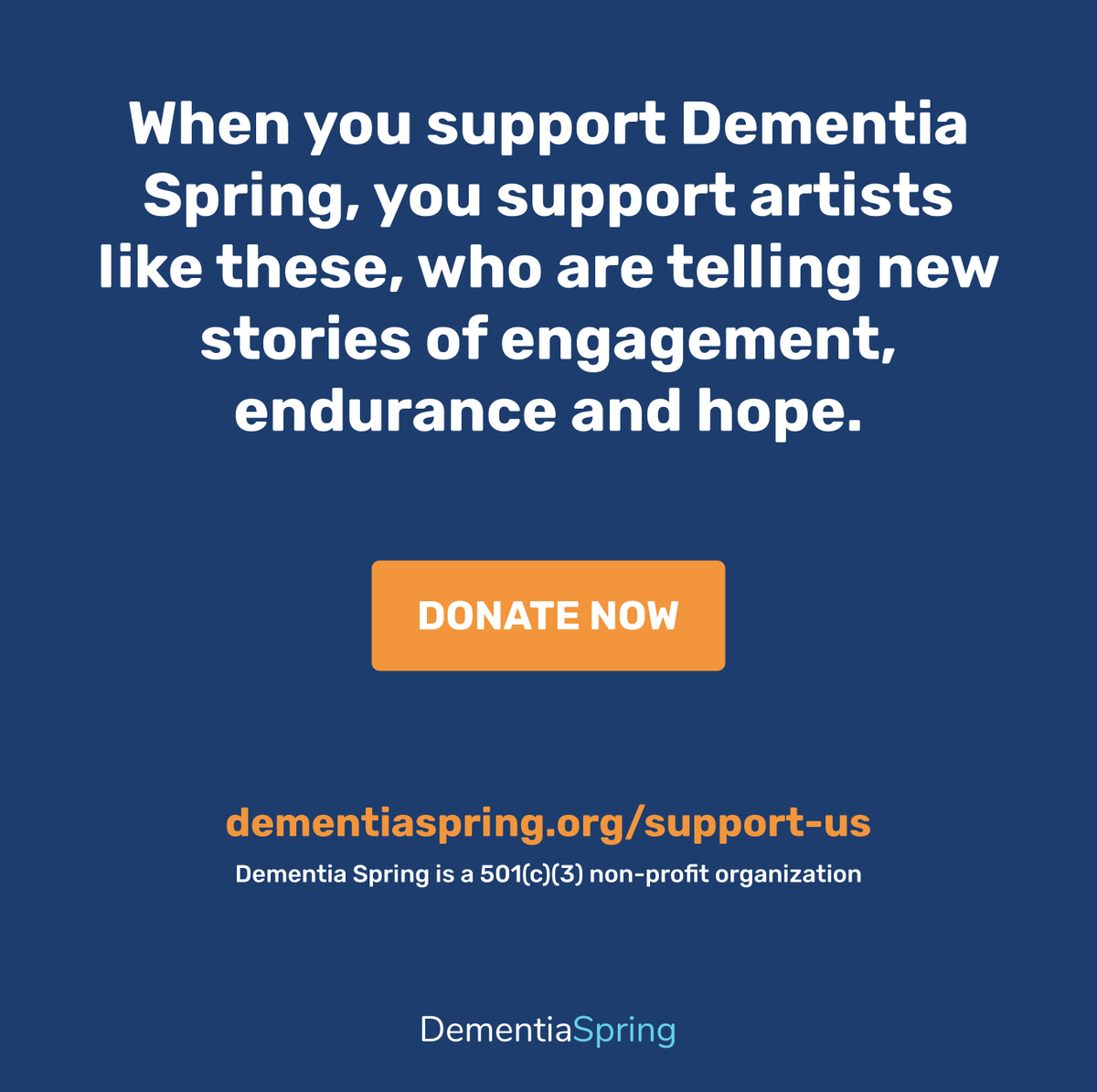 dementiaspring's tweet photo. Our 2023 Dementia Arts Impact Award recipients are:
✨ DEMENTIA MAN, An Existential Journey by Sam Simon 
✨ GLORIA by Kim Blanck
✨ MERCEDES by Modesto Flako Jimenez

Donate now: https://t.co/vK4NKKH0Ue
Dementia Spring is a 501(c)(3) non-profit organization https://t.co/NfQO6tE15E