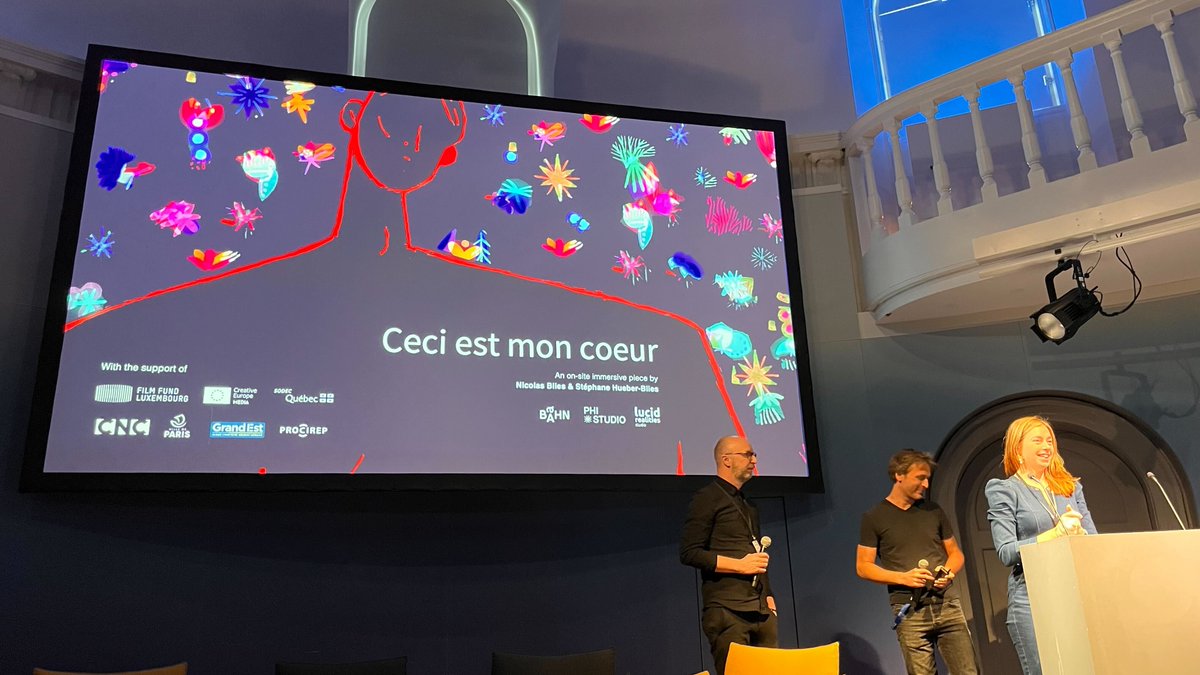 Thanks to @idfa Forum to let us the chance to present our 'Ceci est mon coeur'. A great time and lots of great news to come! Well done to all our partners! You all rock! A coproduction with @a_BAHN, @direphi and @LucidRealities. .