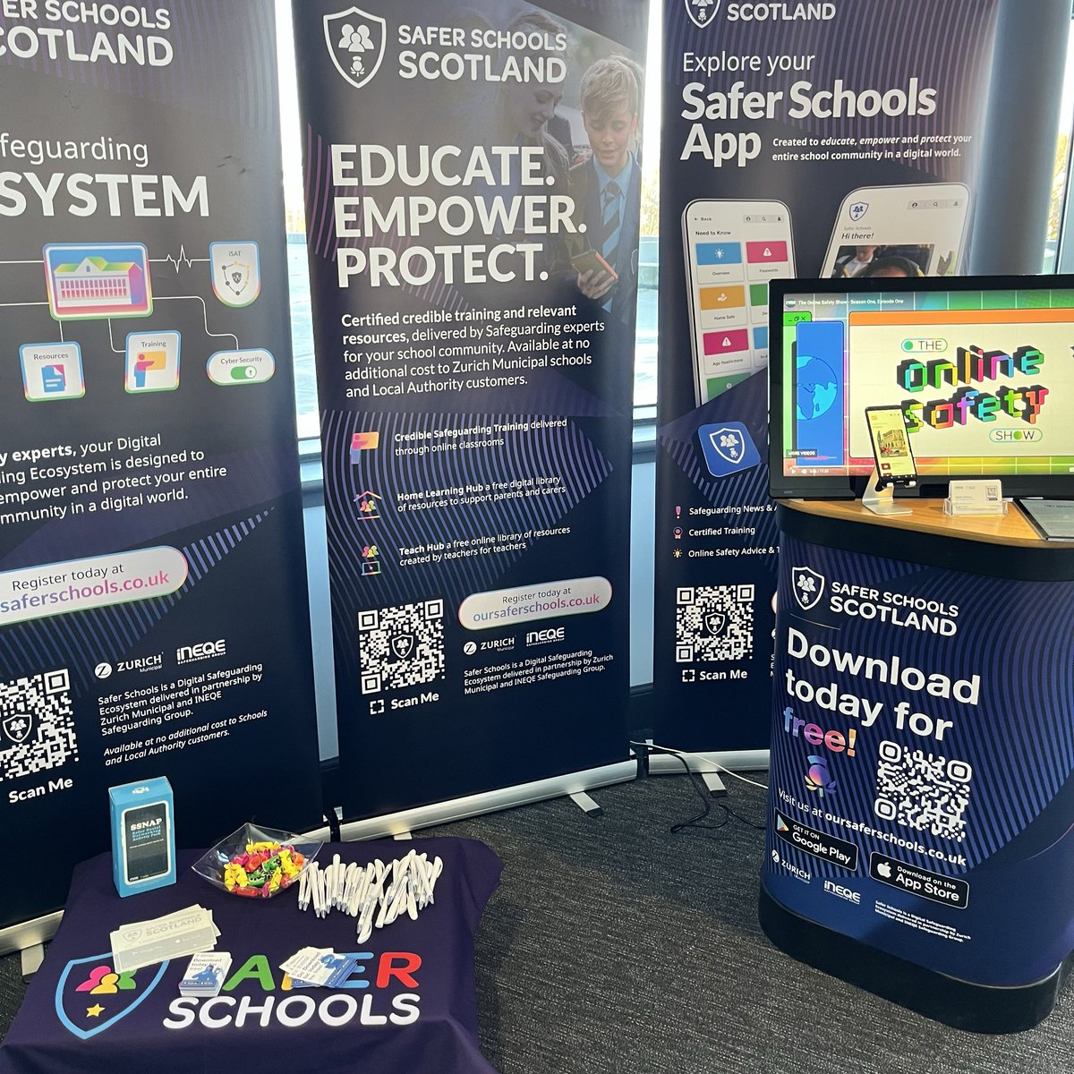 OurSaferSchools's tweet photo. Two events in one day for the Safer Schools Team π
Our Service Engagement Officer, Natalie is showcasing the Safer Schools Digital Safeguarding Ecosystem at the Aberdeen City Digital Learning Event π€© π€©
#SaferSchools #Learning #DigitalLearning #Aberdeen