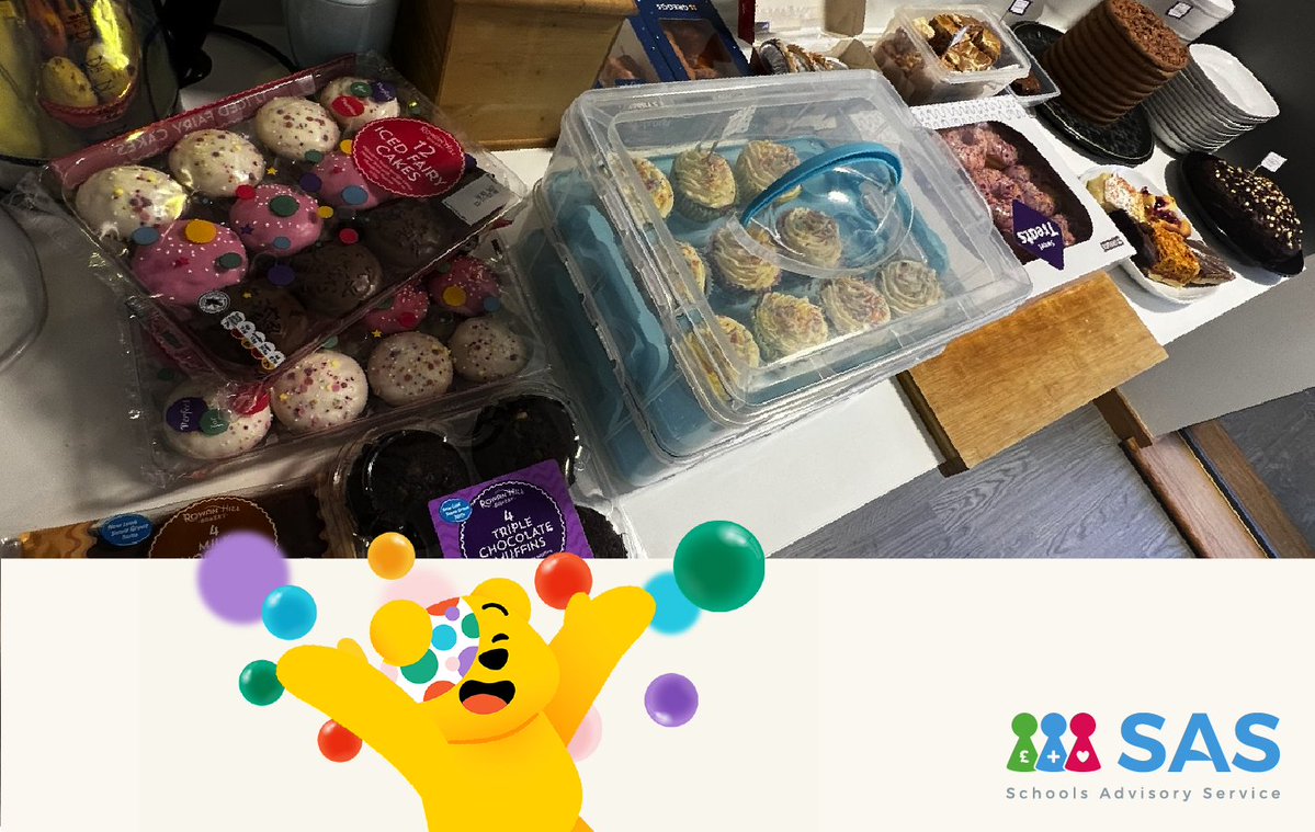 SchoolsAdvisory's tweet image. This #ChildrenInNeed, SAS staff have been enjoying their very own office PJ Party - with cake, obviously! 🍰🥳

With the help of our schools, we have raised over £1,000 and counting!! 🤯

A huge THANK YOU to everyone who's taken part so far!👏

@BBCCiN #BBCChildrenInNeed