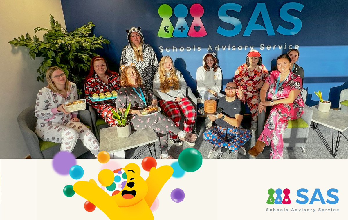 SchoolsAdvisory's tweet image. This #ChildrenInNeed, SAS staff have been enjoying their very own office PJ Party - with cake, obviously! 🍰🥳

With the help of our schools, we have raised over £1,000 and counting!! 🤯

A huge THANK YOU to everyone who's taken part so far!👏

@BBCCiN #BBCChildrenInNeed