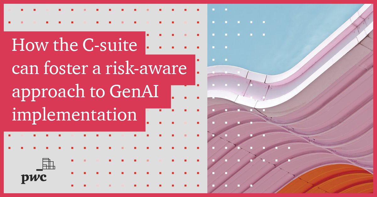 How can a risk-aware approach enable your company to make the most of GenAI implementation? Learn more by reading our latest perspective. pwc.to/3G22WGO