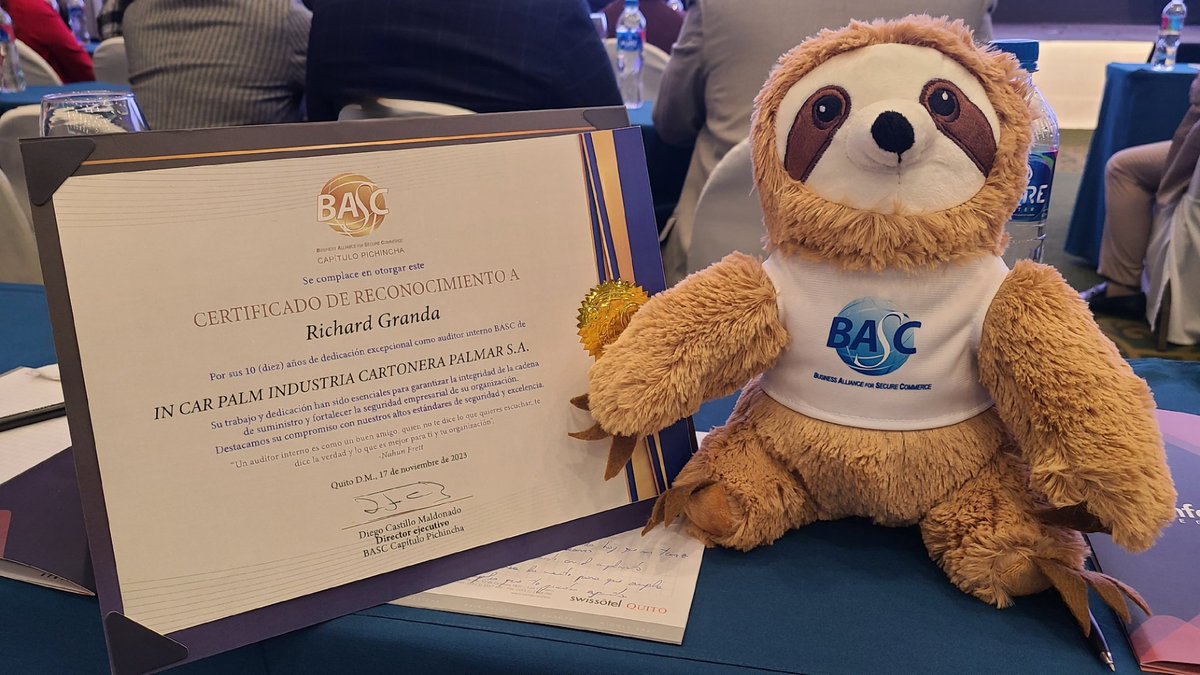 BarceR9's tweet photo. Gracias @Incarpalm_ec y @BASCPICHINCHA por este reconocimiento; sobre todo por la confianza depositada en cada uno de los auditores internoa https://t.co/EYScPsJSAj