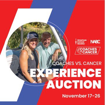 The @CoachesvsCancer Experience Auction is live! You could win a round a golf with Roy Williams. Tons of other amazing tickets and experiences up for bid too. Check out all the othr auction items at cvcexperienceauction.com Please help us in the fight to end cancer.