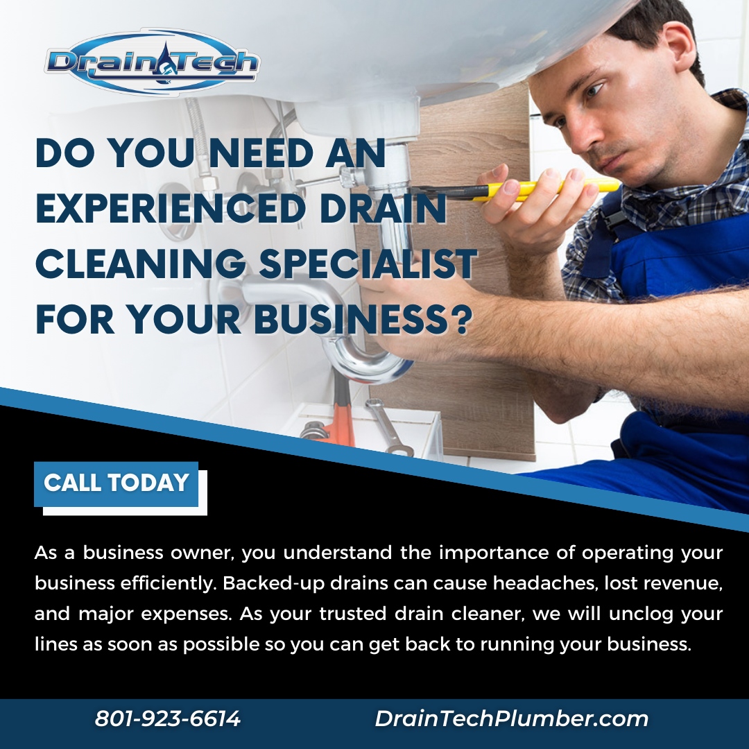 DrainTech3's tweet image. No drain problem is too big or small for us.  We will get your business up and running in no time at all.

Call us today!
801-923-6614
Book us instantly online at DrainTechPlumber.com

#DrainTech #DrainCleaning #CloggedDrain #CleanSeptic