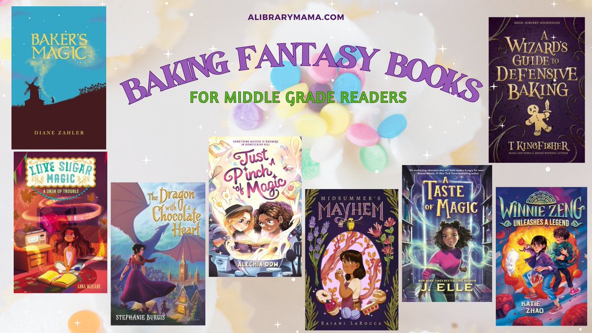 Enjoy this sweet list of baking fantasy books from @alibrarymama, including @AnnaMisboring's LOVE SUGAR MAGIC series! 💜🍪✨ alibrarymama.com/2023/11/15/8-b… @HarperChildrens @dianezahler @stephanieburgis @alechiadow @rajanilarocca @AuthorJElle @ktzhaoauthor @UrsulaV #mglit