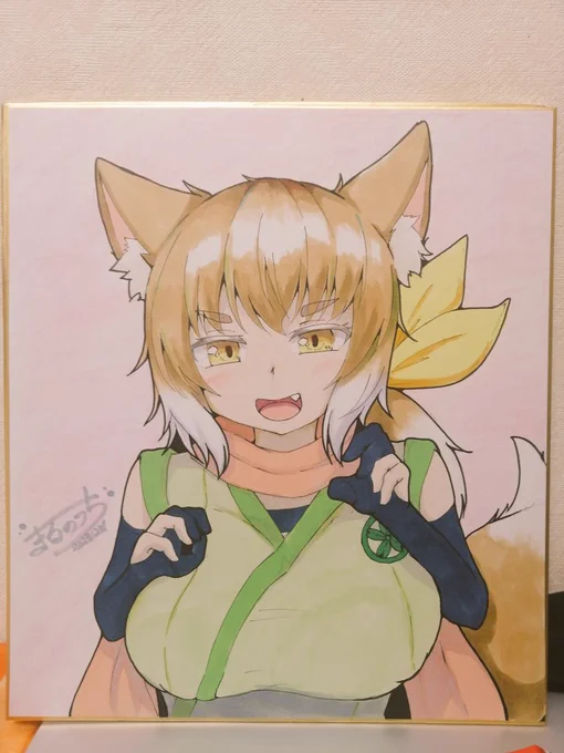 冬コミには、うちの娘の色紙も持っていきますー 