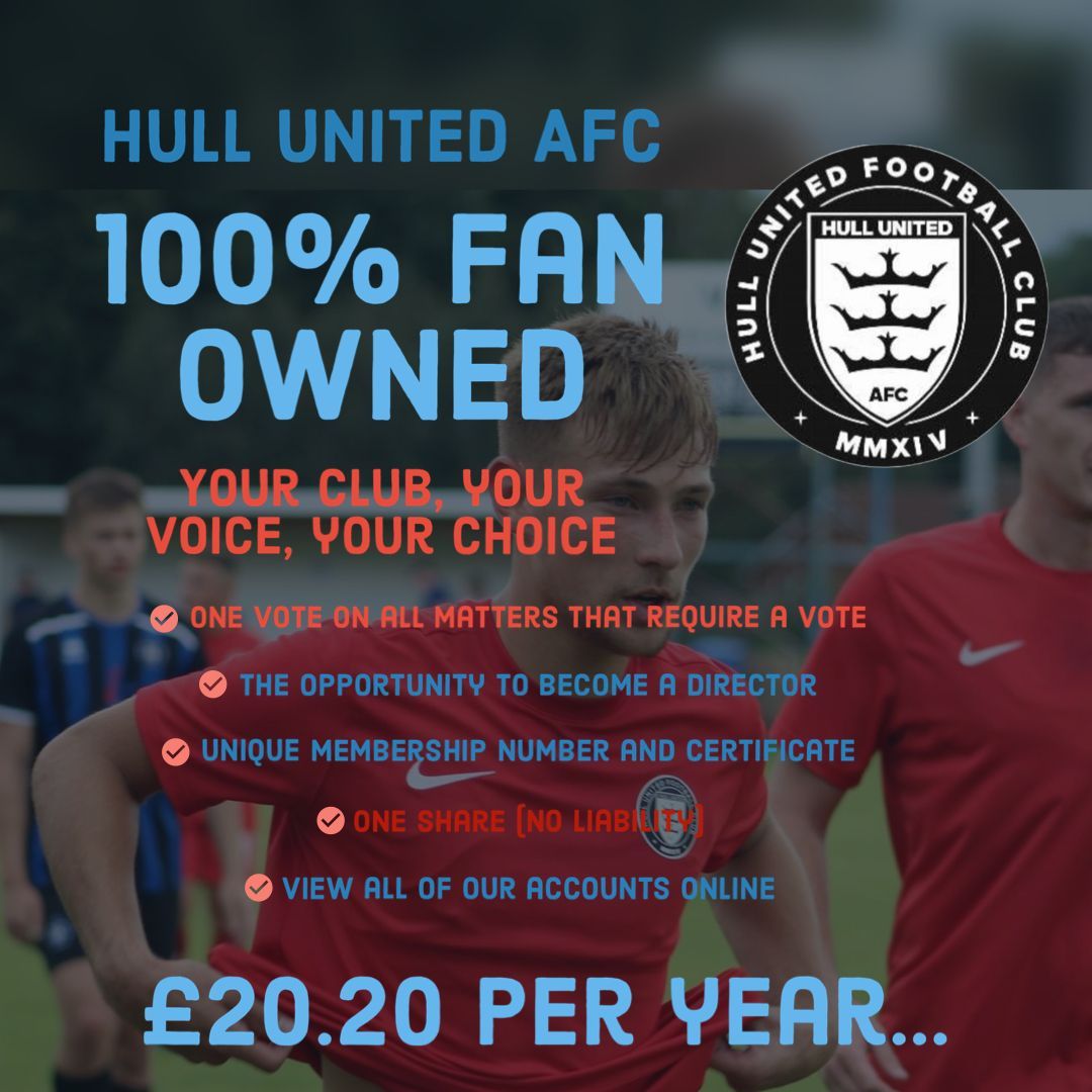 HullunitedAfc's tweet photo. Your Club, Your Voice - Become a Hull United AFC owner today.
#clubowner #hullunited #thecitizens
https://t.co/4MNRqkpPia https://t.co/RDoYnJv1Sl