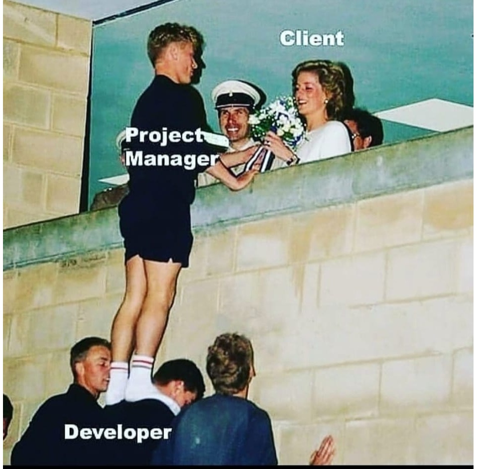 tom_antok's tweet photo. Project manager vs. Developers https://t.co/8BZkYQ8bKK