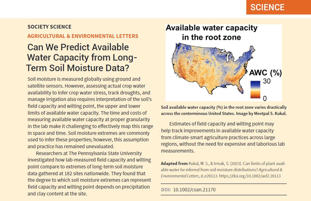 Meetpal Kukal (@agrohydrology) on Twitter photo Featured by <a href="/ASA_CSSA_SSSA/">Agronomy, Crop, and Soil Science Societies</a>
acsess.onlinelibrary.wiley.com/doi/10.1002/cs… Featured by <a href="/ASA_CSSA_SSSA/">Agronomy, Crop, and Soil Science Societies</a>
acsess.onlinelibrary.wiley.com/doi/10.1002/cs…