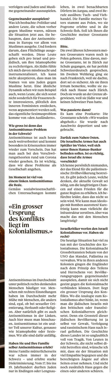 Mein Interview zu Israel, Palästina, Antisemitismus, Islamophobie, Angst und Trauer, heute im Tagesanzeiger. Grossen Dank an die Journalisten @M_Haefliger und @PhilippeReichen für den feinfühlige und offenen Austausch. tagesanzeiger.ch/professorin-di…