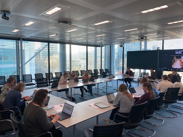 Transcribers working hard, including undergraduates from <a href="/UCLHistory/">UCL History</a> and Postgraduates from UCL and <a href="/essexhistory/">Essex History</a>. #emroctranscribes with <a href="/ExploreWellcome/">Wellcome Collection</a> and <a href="/RCPmuseum/">RCP museum</a> .