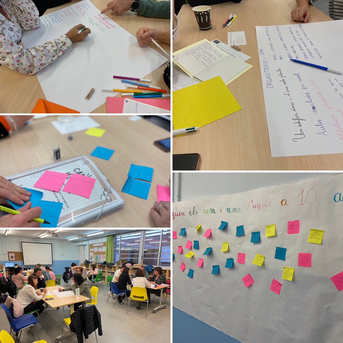 Aquesta setmana el claustre ha realitzat la visió de centre, activitat emmarcada en el programa del #PAcTE A través de diferents dinàmiques hem recollit l’opinió i la reflexió del professorat respecte a com ha de ser l’escola Abel Ferrater✨  <a href="/audi_johnny/">Johnny Audí Gil</a> <a href="/mganduxe/">Mònica</a> <a href="/Airunvc/">Núria Vaqués Colomé</a>