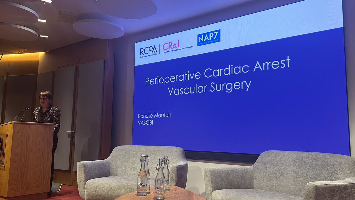 Vascular surgery and peri-operative cardiac arrests with @RonelleMouton: -25% of vascular cases undertaken in a remote location -vascular patients are older, sicker, more frail and more frequently male -4th most highest number of cardiac arrests despite relatively low caseload…