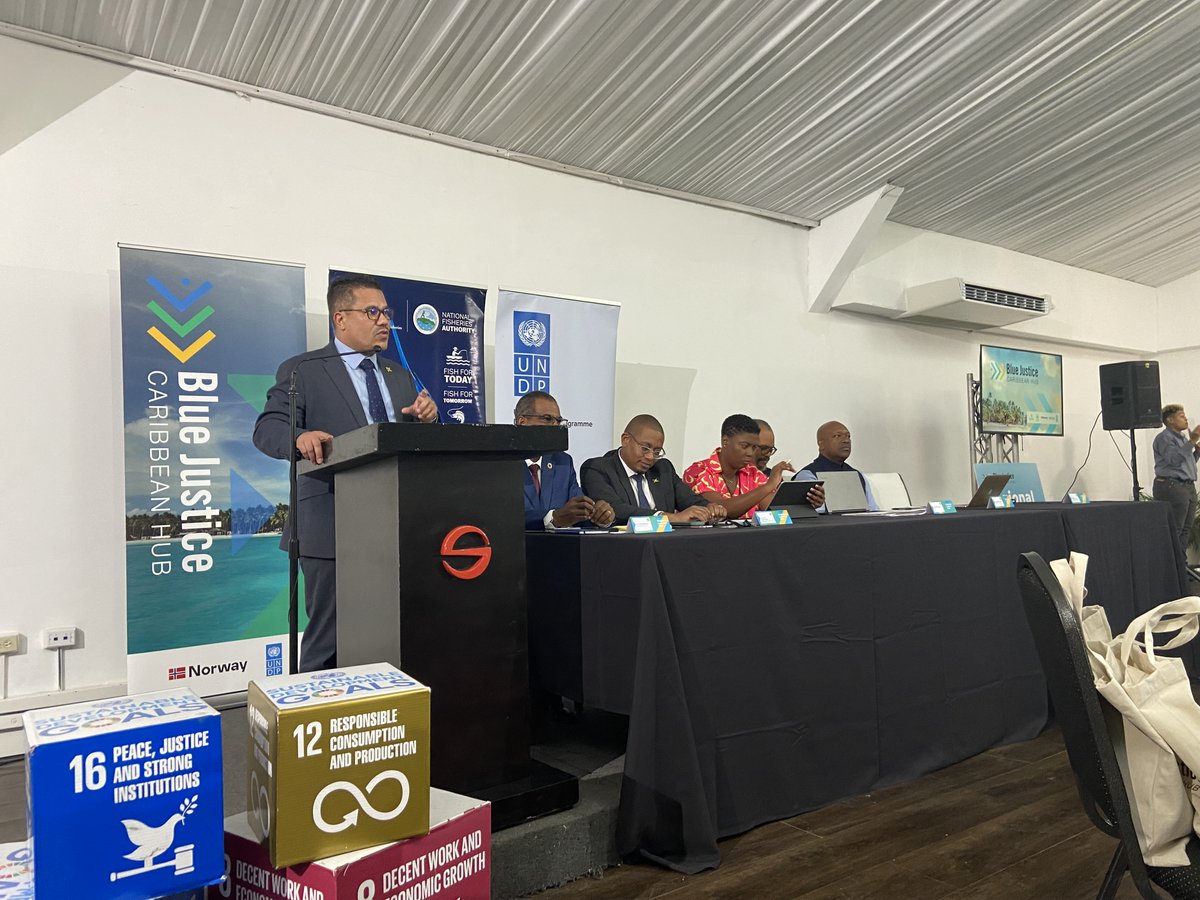 Minister without Portfolio in the Ministry of Economic Growth and Job Creation, Hon. Matthew Samuda speaking live at the @_BlueJustice Caribbean Hub in Kingston Jamaica. Watch the stream and recording of the event: bluejustice.org @UNDPNorway @UNDPJamaica @thenfajamaica