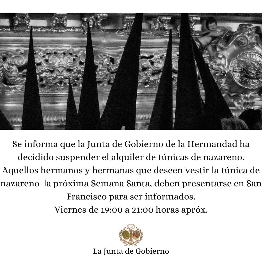 📣Túnicas de nazareno para la próxima Semana Santa