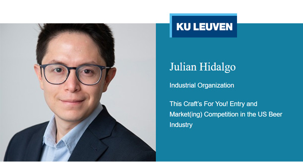 In the following thread #econjobmarket candidate Julian Hidalgo pitches his job market paper 'This Craft’s For You! Entry and Market(ing) Competition in the US Beer Industry'. More on Julian and the @KU_Leuven job market candidates at feb.kuleuven.be/jobmarket. #EconTwitter